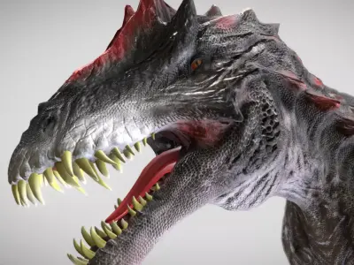 Megacarnox Dinosaur HybridV2 Low-poly 3D model