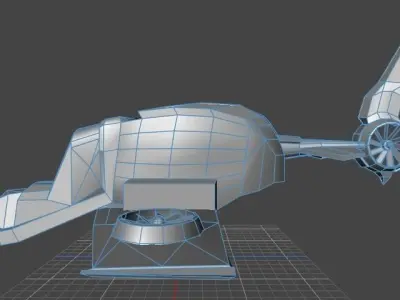 Helicopter spacecraft Free 3D model