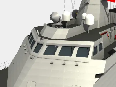 MILGEM CLASS CORVETTE TCG HEYBELIADA 3D model