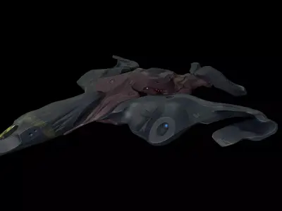 Spaceship Butterfly Low-poly 3D model