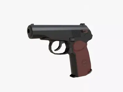 Makarov  Low-poly Low-poly 3D model
