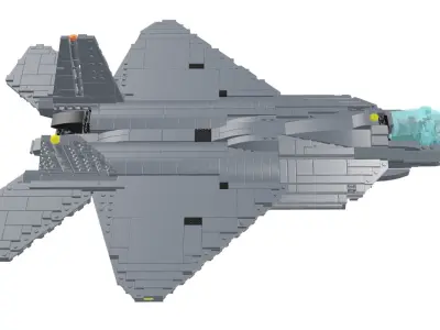 MocBricks3D - F-22 Raptor 3D print model