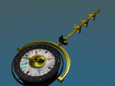 WW1 Aircraft Compass 3D model