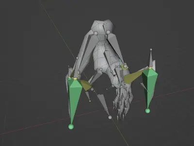 PS1 low poly Alien Monster Low-poly 3D model