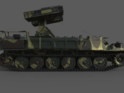 High Poly SA-13 Gopher CAMO 3D model