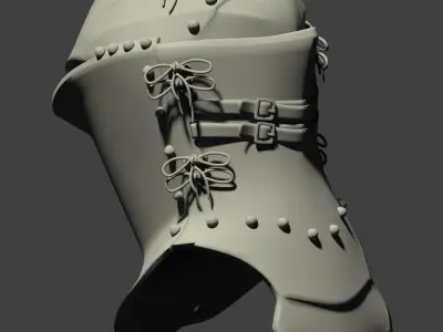 Roses Stechhelm Low-poly 3D model