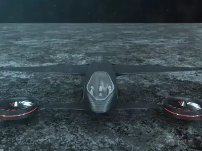 Evtol  Plane Low-poly 3D model