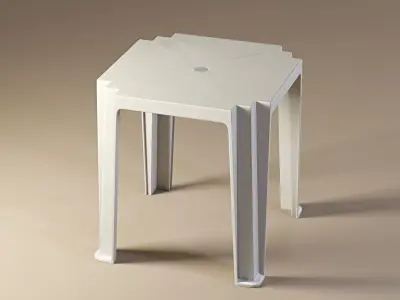 Plastic Table  Low-poly 3D model