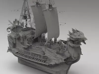 The Dawn Treader Narnia Prince Caspian Ship 3D model