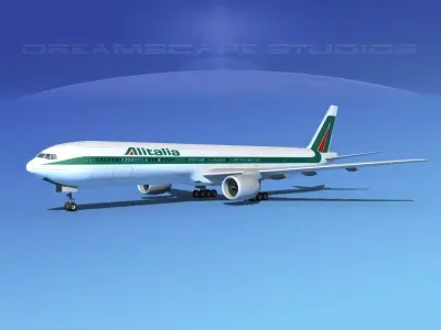Boeing 777-300 Alitalia 3D model