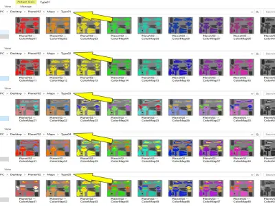 Airplane plane with propellers flying in sky Low-poly 3D model