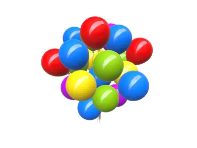 round balloons 01 3D model