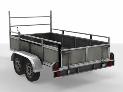 utility trailer 3D model