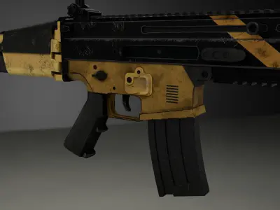 FN SCAR-L Assault Rifle - 3D Model 3D model