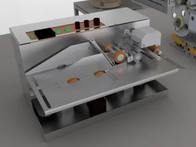 Laser printer and labeling machine 3D model