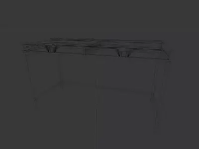 Simple Modern Desk Free low-poly 3D model