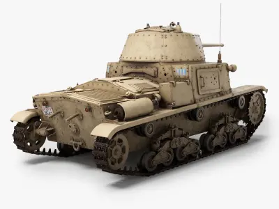 Ansaldo M15 42 Italian Tank 3D model