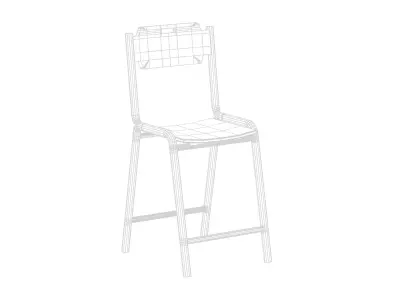 Modern Scandinavian Wood Chair - MorisonDesign 4K PBR Game-Ready Free low-poly 3D model