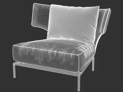  Replica Erba Italia Insieme Armchair Model, Red 