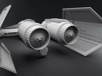 Tie Bomber scale model 3D print model