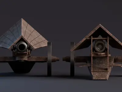 Da Vinci Inventions - Spingarde  Low-poly 3D model