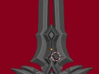 stylized sword 3D model