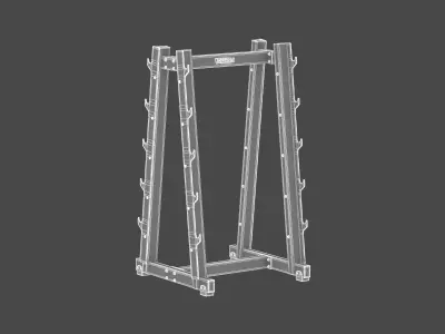 Technogym 10 Place Barbell Rack 3D model