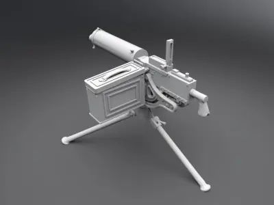 Browning 1917 Scale model 3D print model