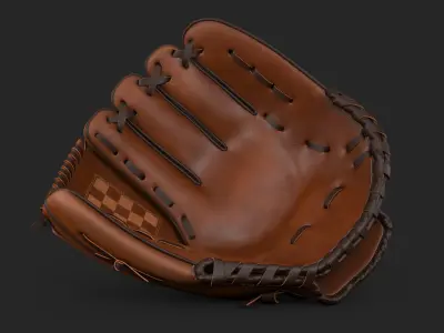 Baseball Glove 8K PBR Textures 3D model