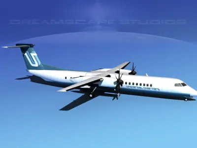 Dehaviland DHC-8 400 Universal Charter 3D model