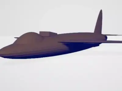 Basic Fictional Jet Aircraft 3D print model