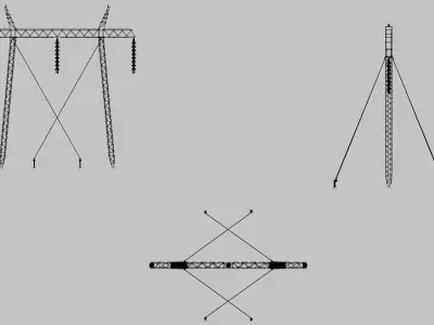 Electricity Pylon Free low-poly 3D model