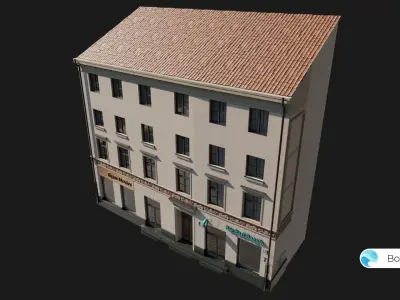 Old Riga Building 3D model Low-poly 3D model Low-poly 3D model