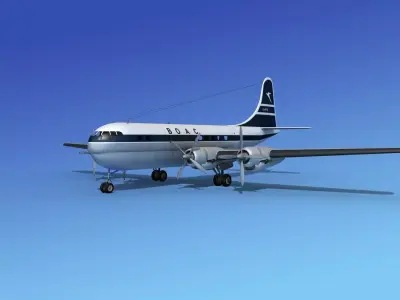 Boeing 377 BOAC 3 3D model