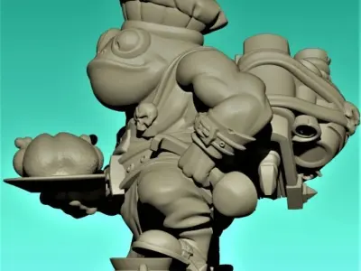Toad cook 3D print model
