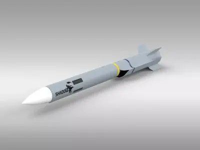 New generation long-range radar missile SHADOW Free low-poly 3D model