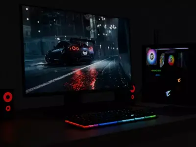 gaming pc 3d model Free low-poly 3D model