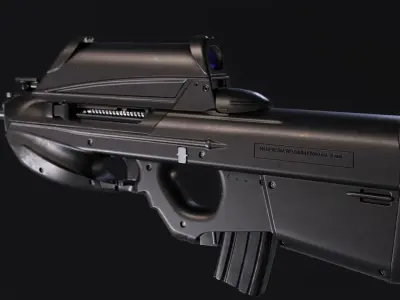 FN F2000 Assault-Rifle Low-poly 3D model