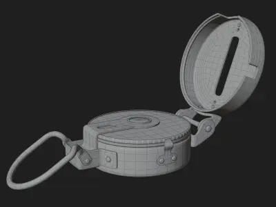 Old Lensatic Compass 3D model