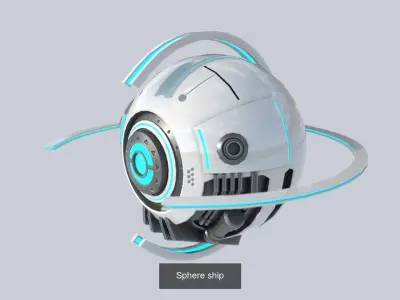 Sphere ship collection 3D Model Pack
