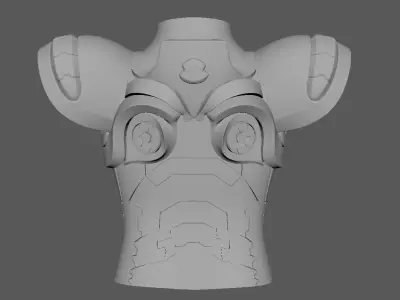 High quality Hard Surface Cyborg body armor 3D model