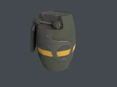 OD 82 SE Hand Grenade Italy Low-poly 3D model