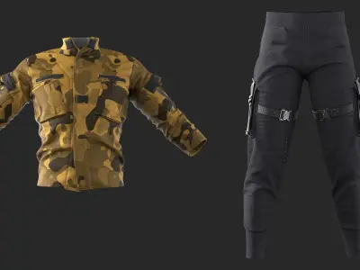 Mens Outfit 11 - Marvelous Designer 3D model