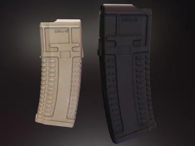 Pufgun AUG Magazine Low-poly 3D model