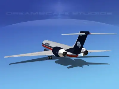 McDonnell Douglas MD-87 Aero Mexico 2 3D model