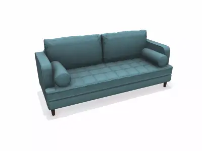 Fabric Sofa Low-poly PBR Free low-poly 3D model