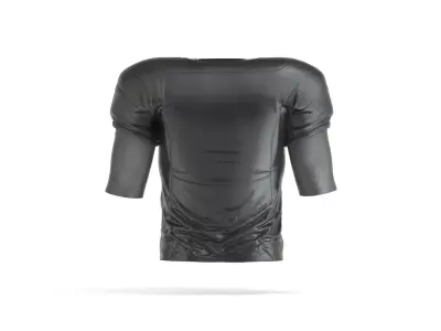 Black American Football Jersey - protect quarterback player uniform 3D model