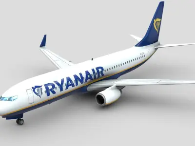 Boeing 737-800 Multi Livery Low-poly 3D model