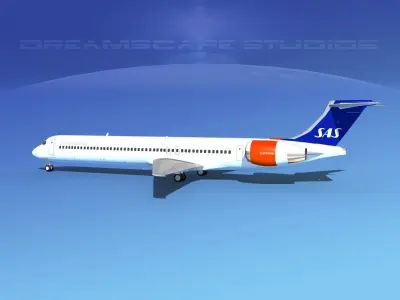 McDonnell Douglas MD83 SAS1 3D model