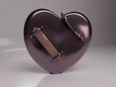 Fantasy Heart Shield 3D model